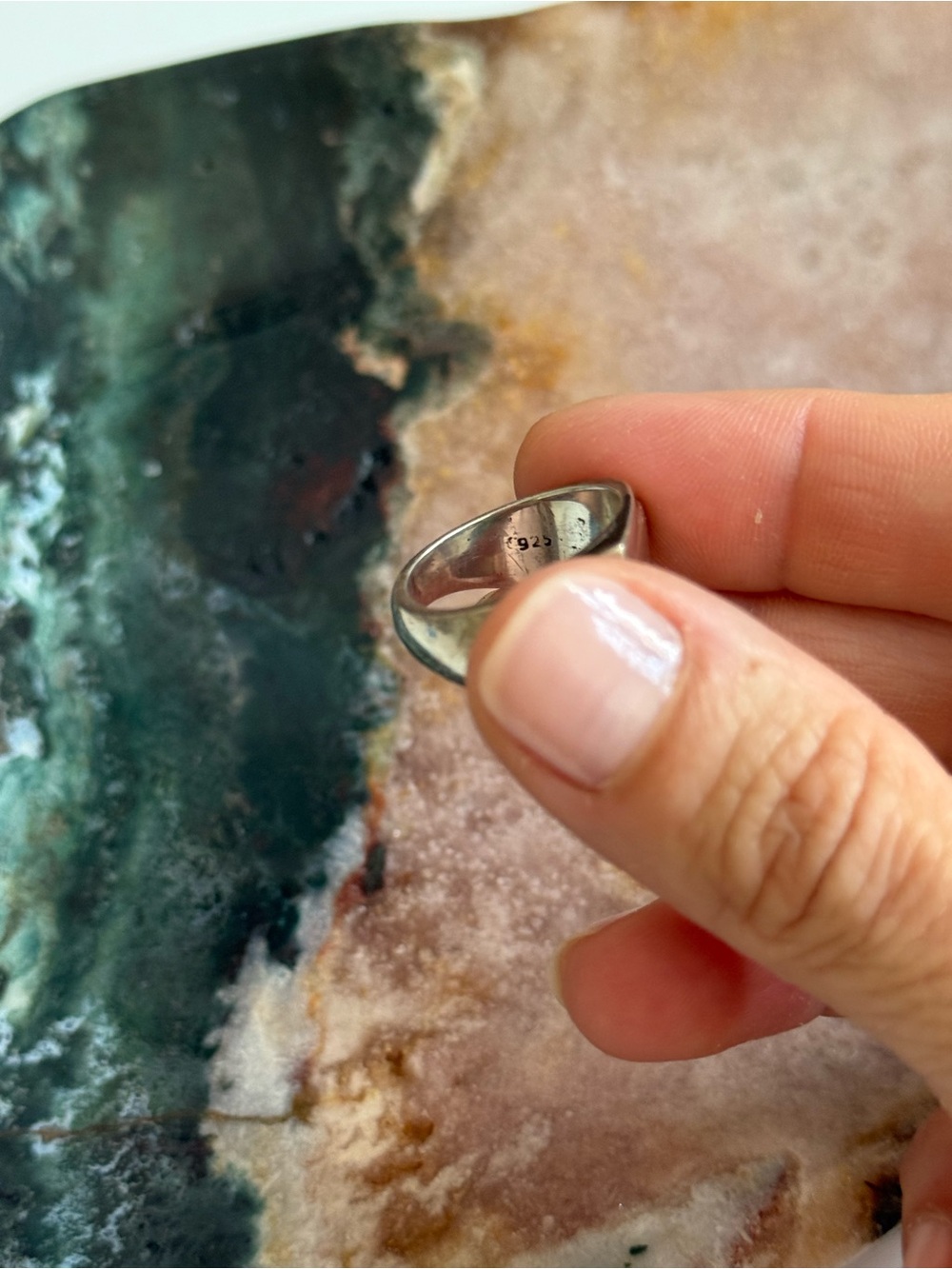 Modern sterling silver ring size 6 1/2 final price - Picture 3 of 4